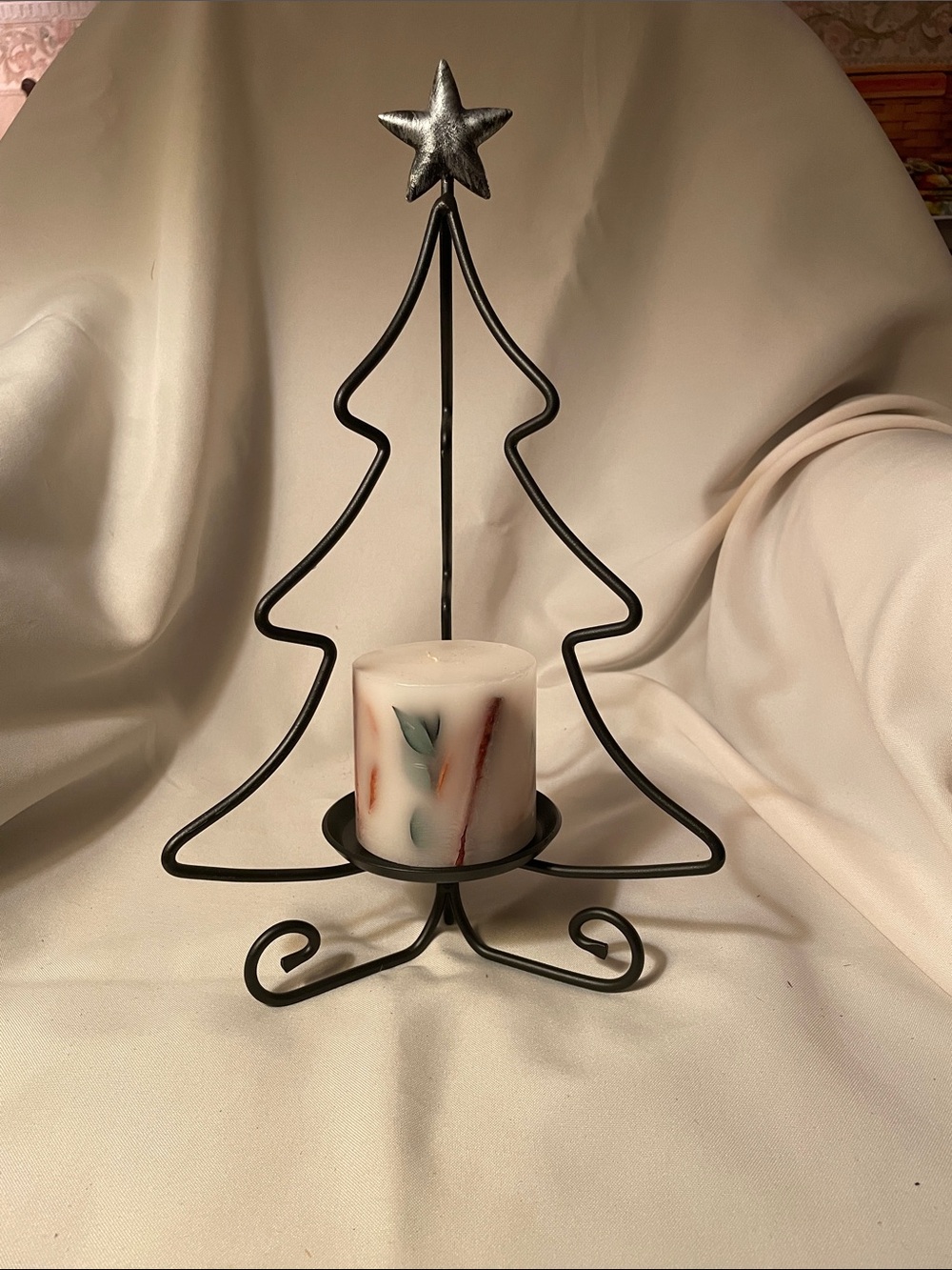 Longaberger iron tree candle holder
